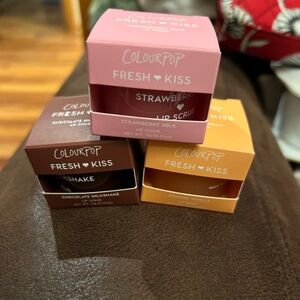 Colourpop Fresh Kiss Lip Scrub and mask Trio - Strawberry, Chocolate, Orange